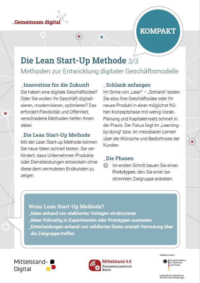 Kompakt: Die Lean Start-Up Methode