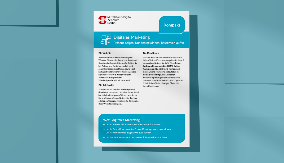 Flyer: Digitales Marketing für den Mittelstand