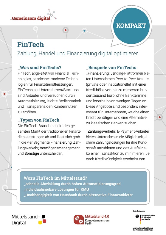 Kompakt: FinTech Zahlung, Handel und Finanzierung digital optimieren