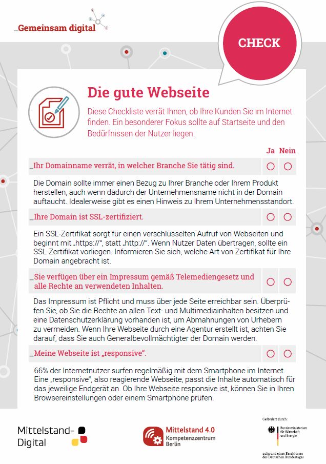 Check: Die gute Webseite