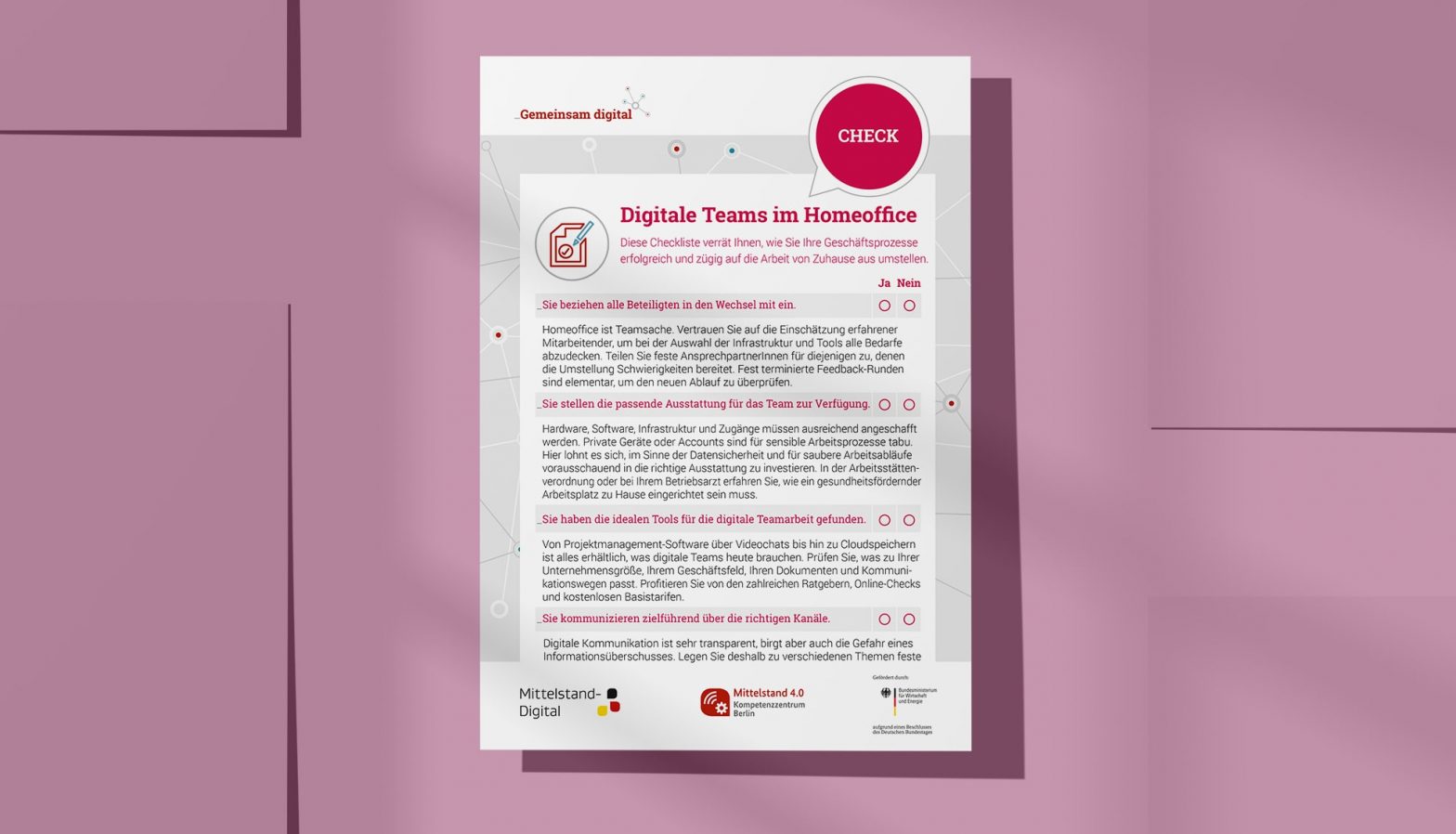 Check: Digitale Teams im Homeoffice