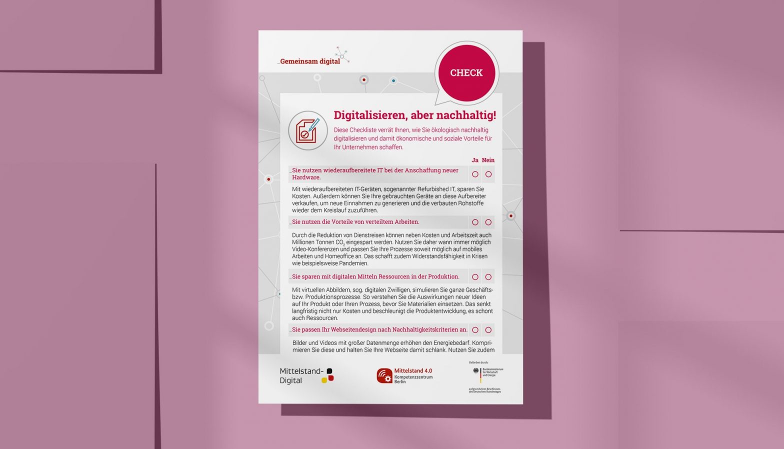 Check: Nachhaltig Digitalisieren