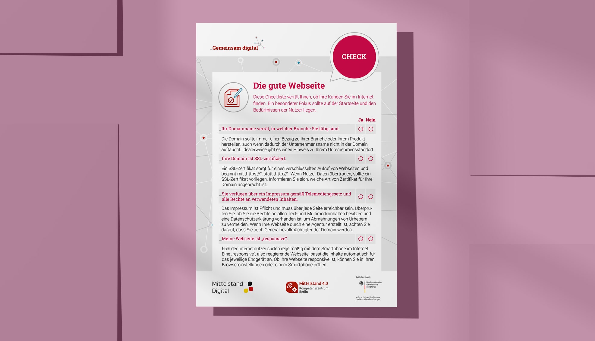 Check: Die gute Website für kleine Unternehmen