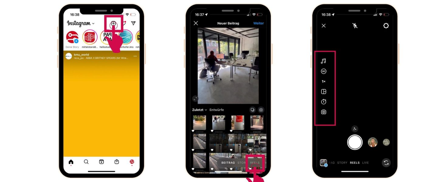So erstellen Sie Instagram Reels Schritt für Schritt zum ersten Video