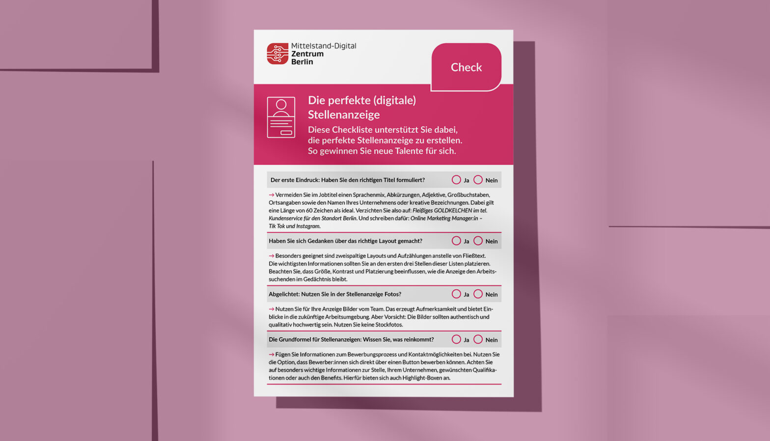 Checkliste: Die perfekte digitale Stellenzeige