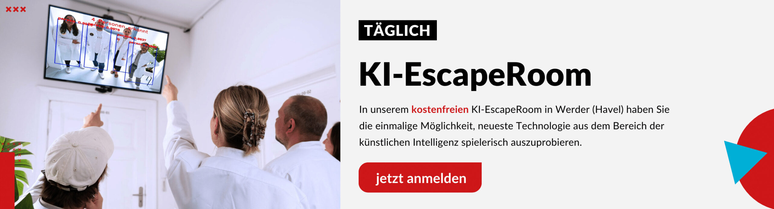Melden Sie sich für unseren kostenfreien KI-EscapeRoom an