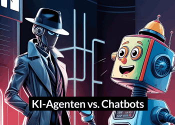 Blogbeitragsbild: Was ist der Unterschied zwischen KI-Agenten und Chatbots