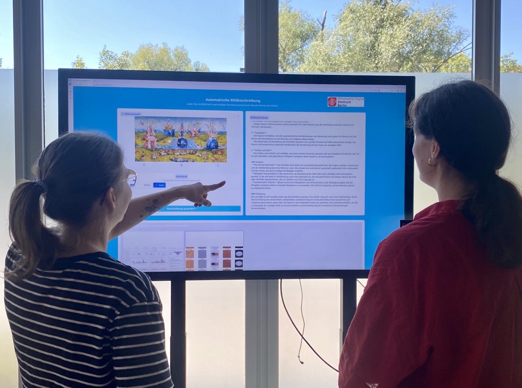Demo für Automatisierte Bildbeschreibungen mit KI im SHowroom in Berlin ausprobieren